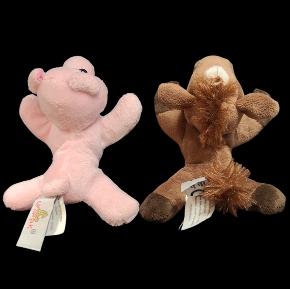 2 UNIPAK PONY AND PIG FINGER PUPPETS MINI STUFFED ANIMALS - Picture 6 of 10